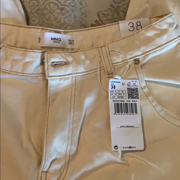 NWT mango cream jeans - Picture 2 of 2